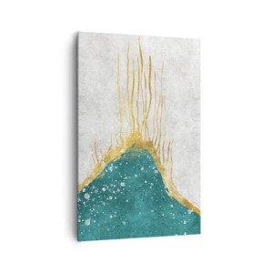 Lærredstryk - Billede på lærred - Gyldent tidevand - 80x120 cm