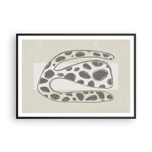 Plakat i sort ramme - Bizart væsen - 100x70 cm