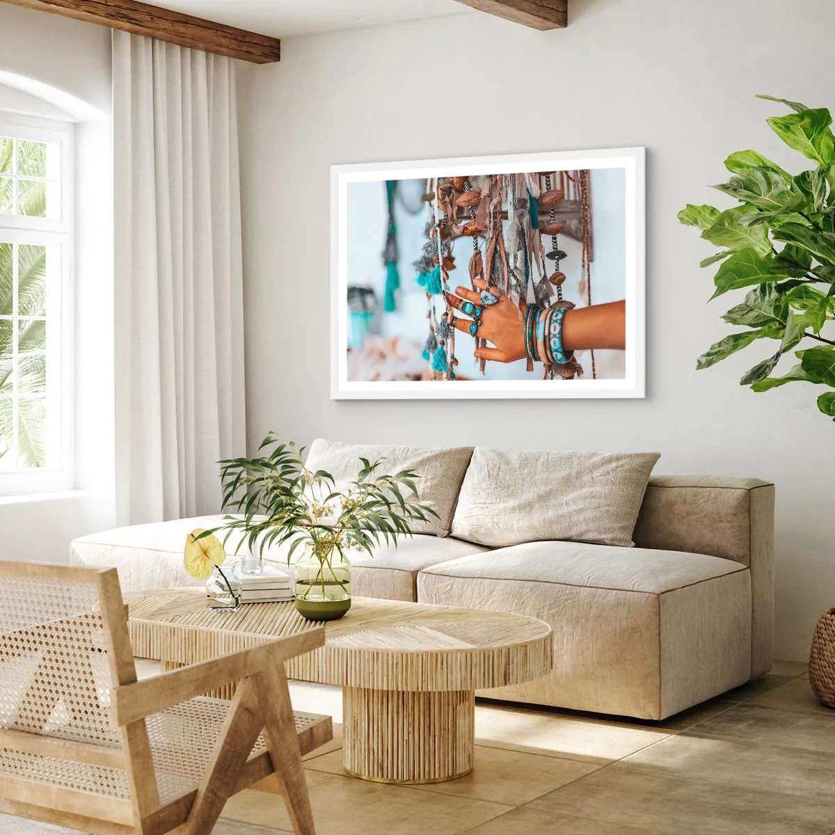 Plakat i hvid ramme - Lokale skatte - 100x70 cm