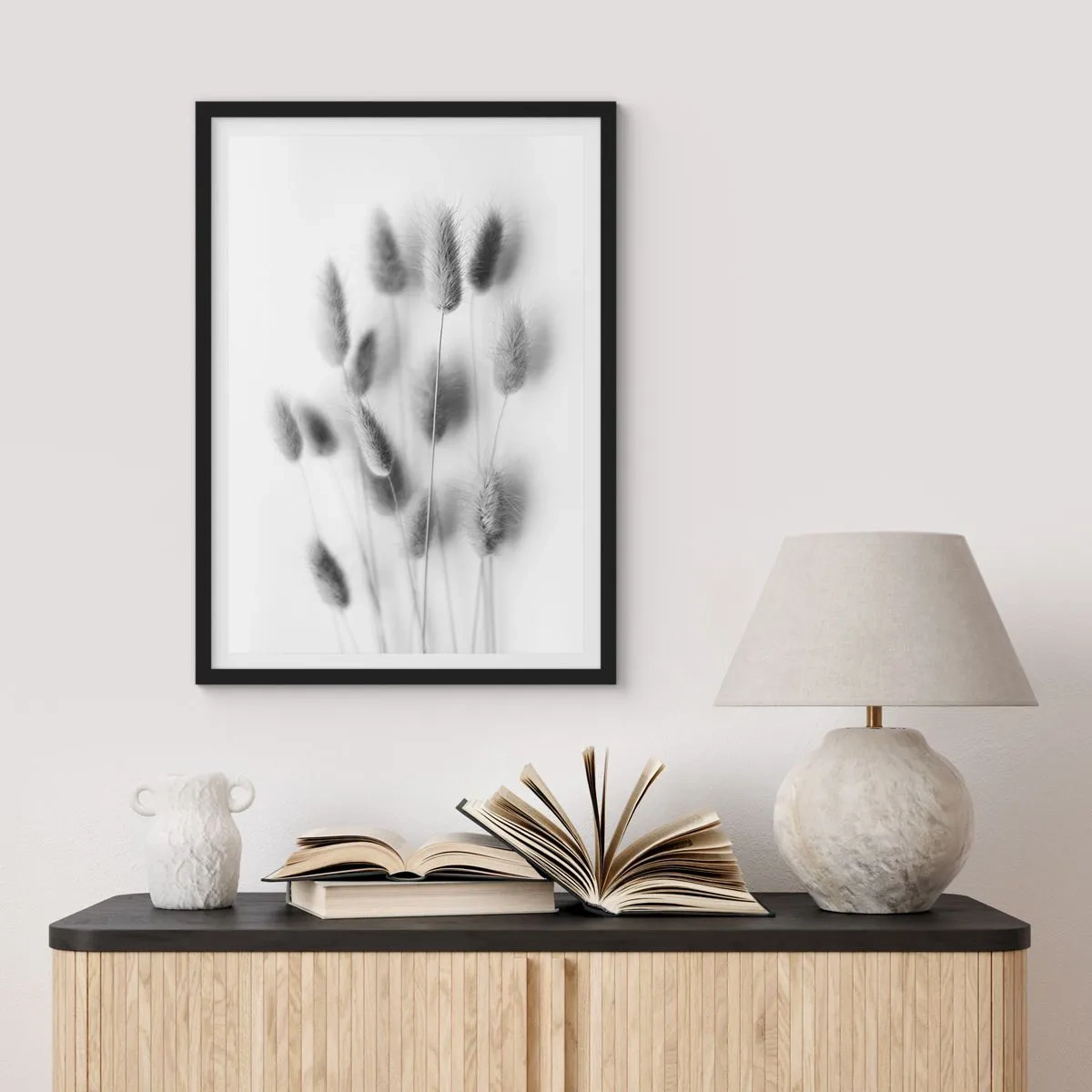 Plakat i sort ramme - Dens bløde græs - 40x50 cm