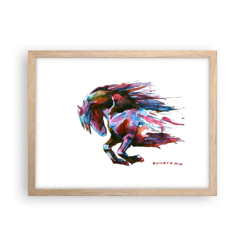 Plakat i ramme af lyst egetræ - I henrykkelse - 40x30 cm