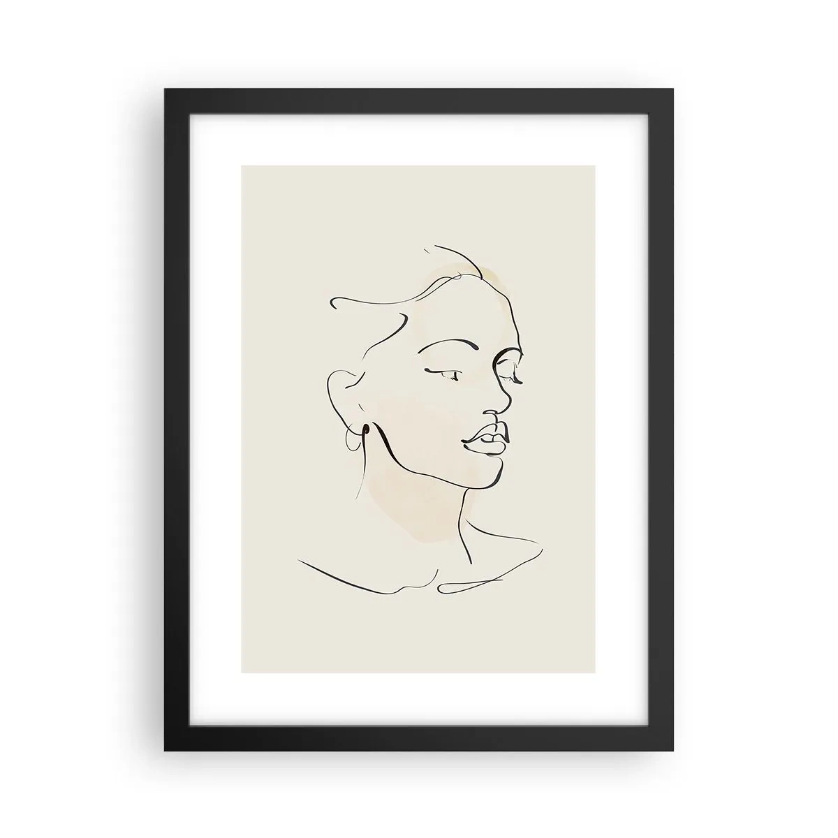 Plakat i sort ramme - En bestemt linje - 30x40 cm
