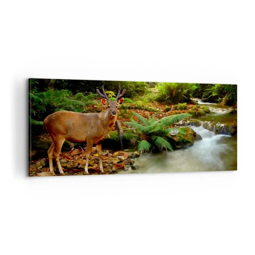 Lærredstryk - Billede på lærred - Velkommen til min verden - 100x40 cm