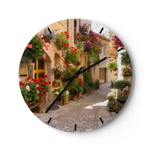 Vægur, Uret - I en strøm af blomster - 40x40 cm