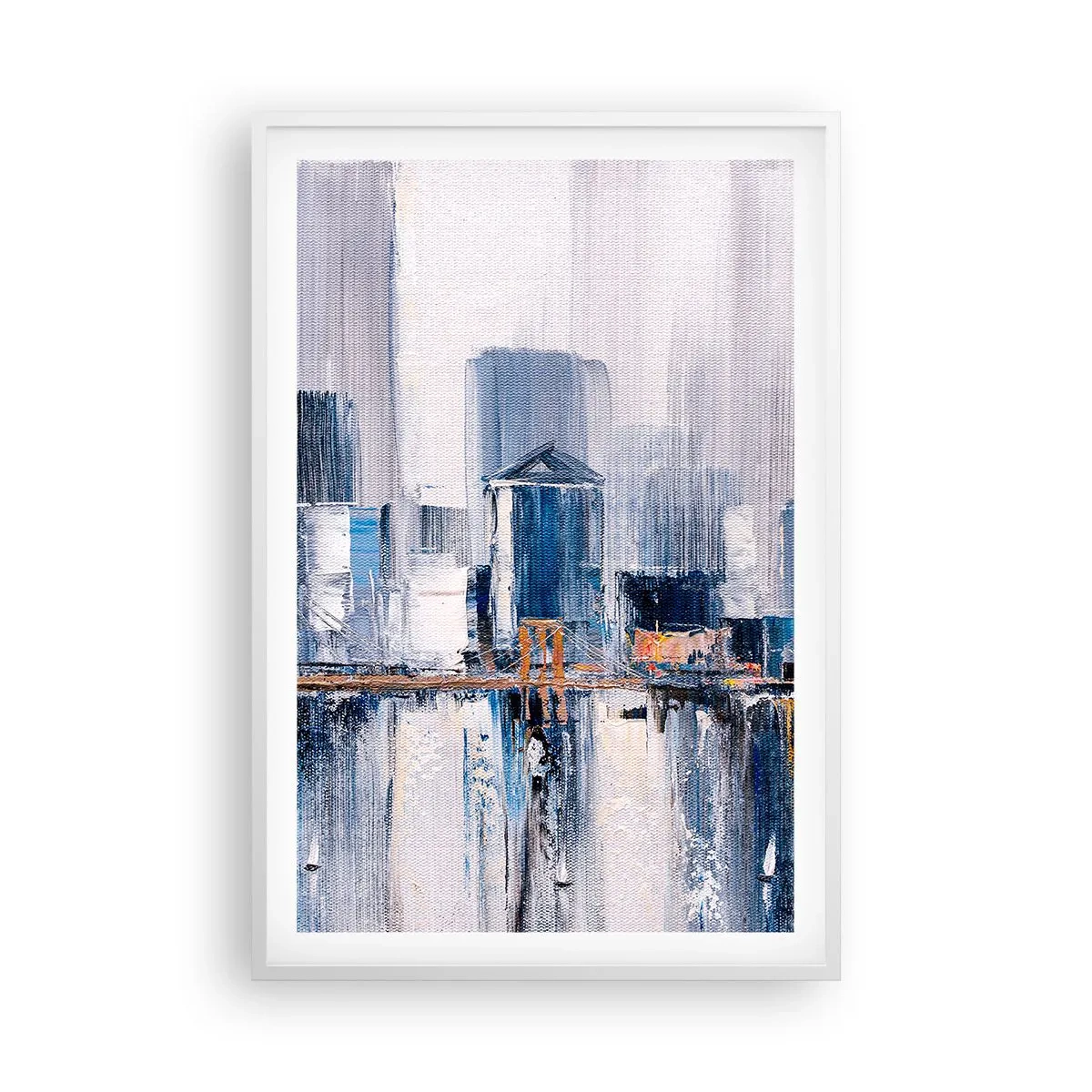 Plakat i hvid ramme - Indtryk fra New York - 61x91 cm