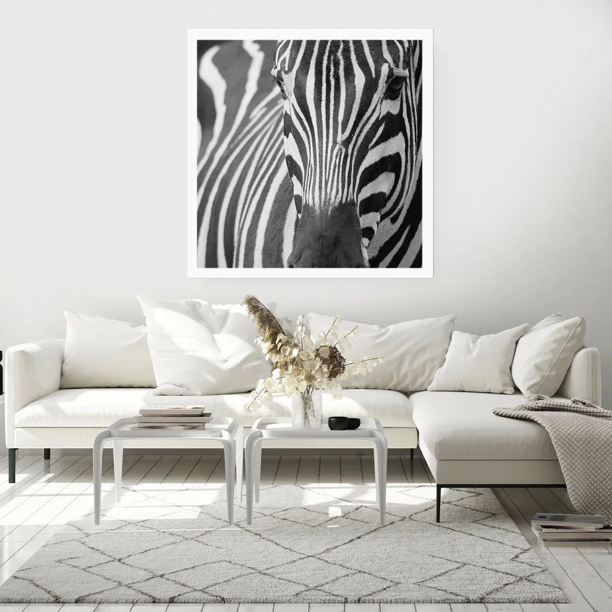 Plakat - Verden er sort og hvid - 50x50 cm