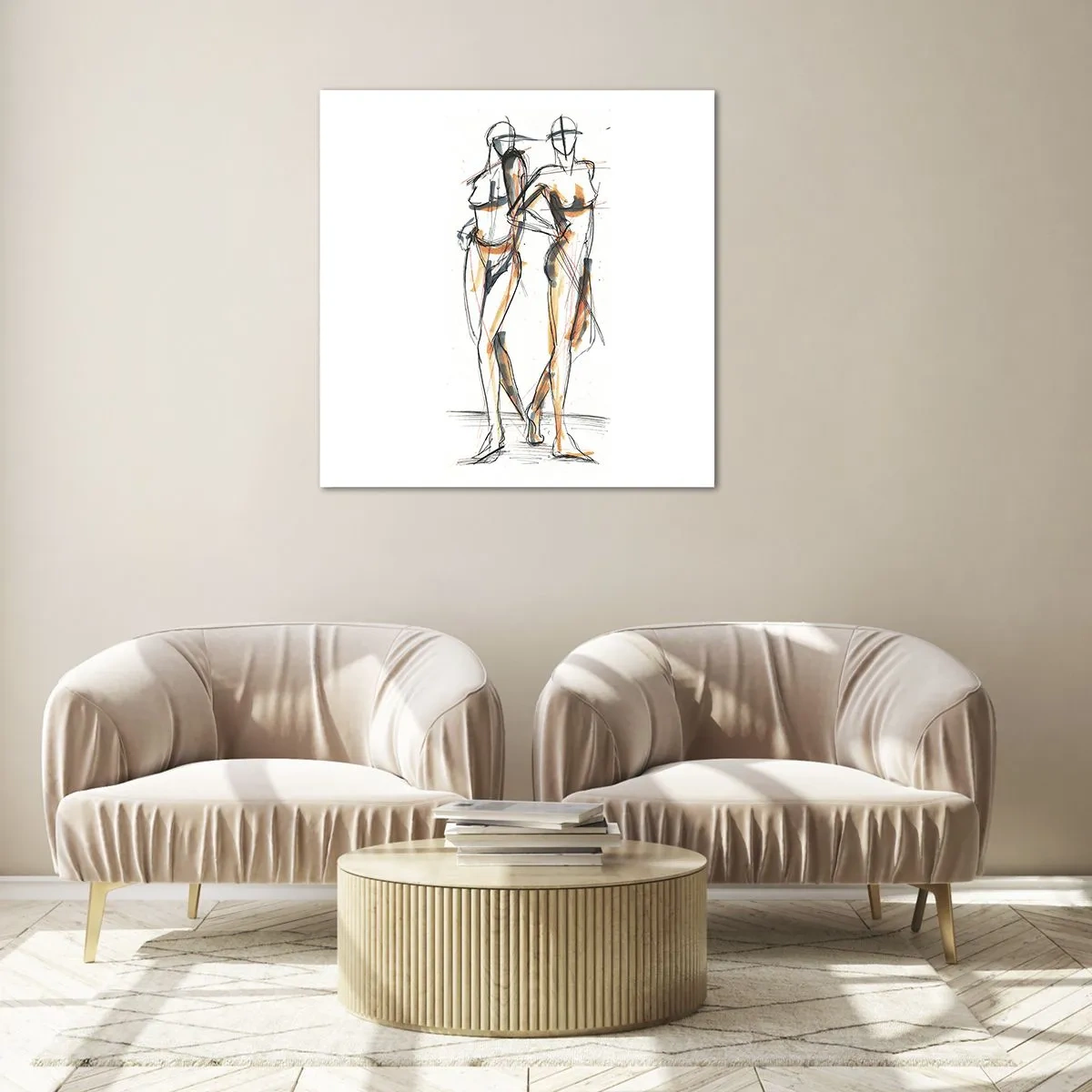 Billede på glas - En undersøgelse af charme - 30x30 cm