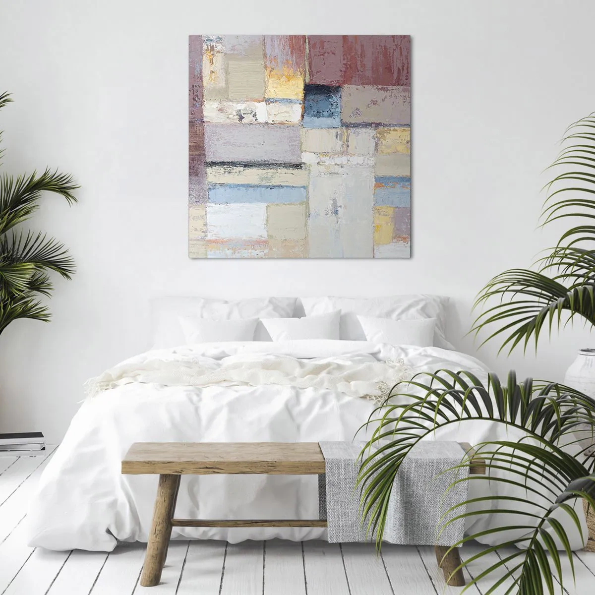 Lærredstryk - Billede på lærred - Geometriens ro - 60x60 cm