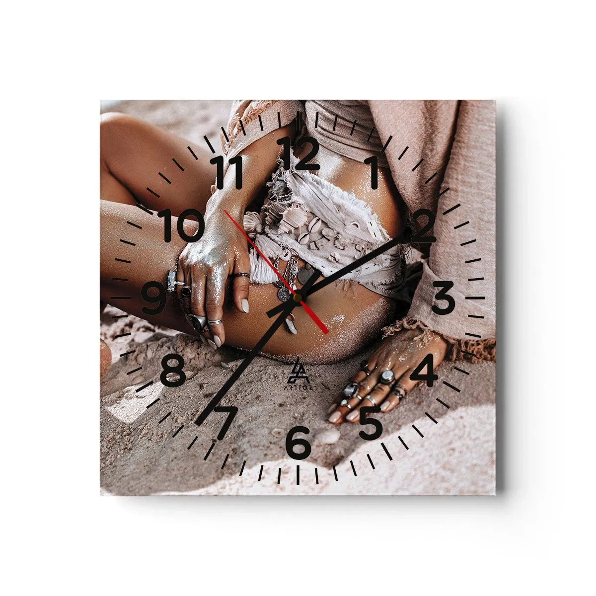 Vægur, Uret - Kastet ud af bølgerne? - 40x40 cm