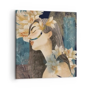 Lærredstryk - Billede på lærred - Eventyret om prinsessen med liljerne - 60x60 cm