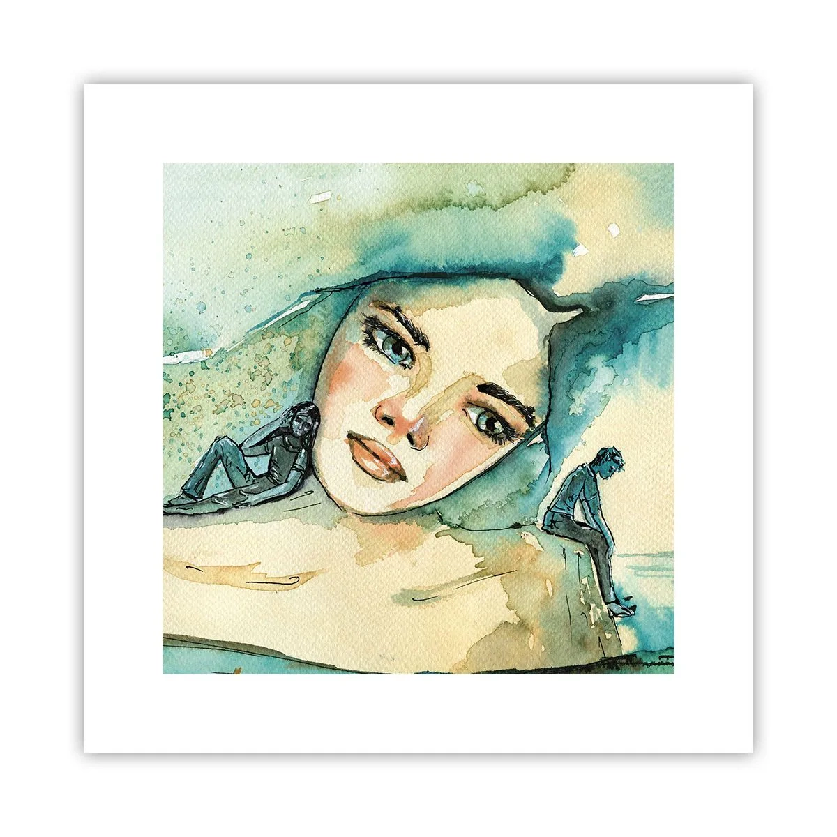 Plakat - Am I blue? - 30x30 cm