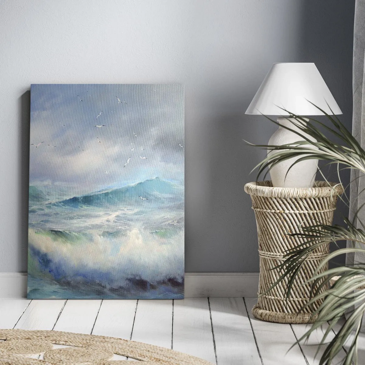 Lærredstryk - Billede på lærred - "Hvirvelvinden hylede af triumf ...’ - 45x80 cm