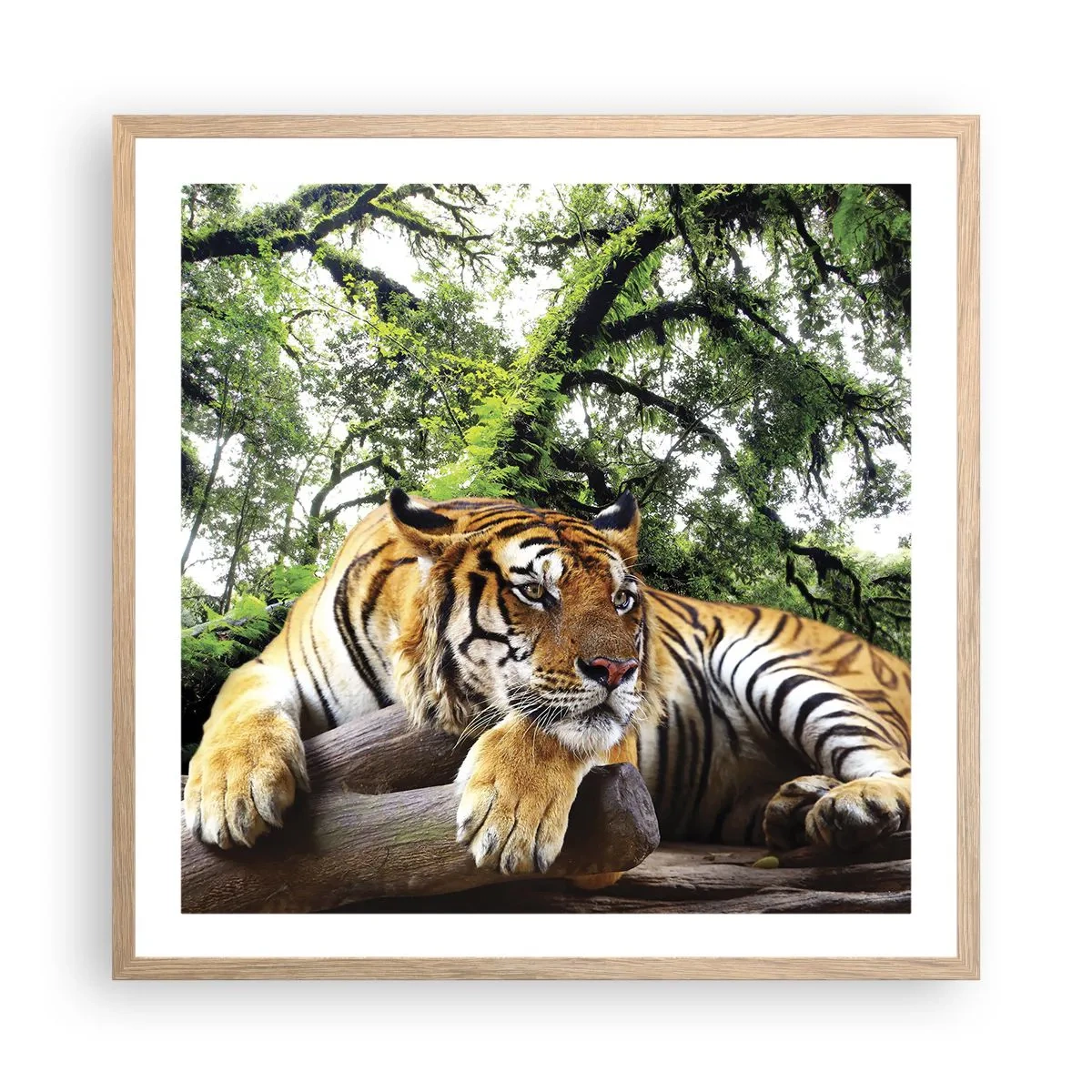 Plakat i ramme af lyst egetræ - Med venlig hilsen - 60x60 cm