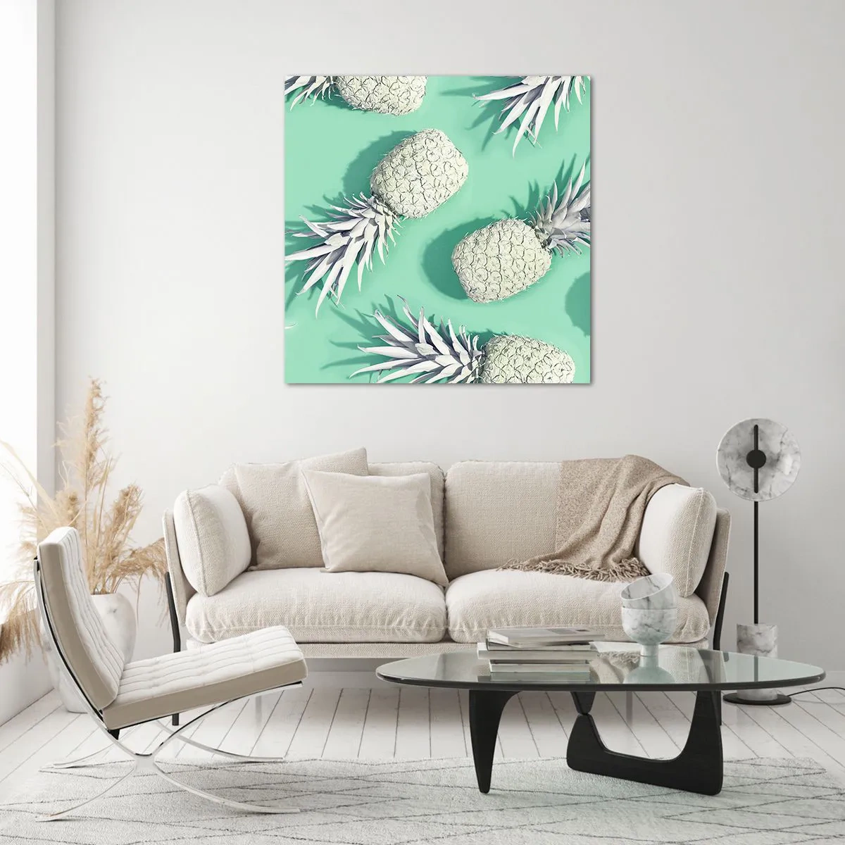 Billede på glas - passer godt sammen med mynte - 60x60 cm