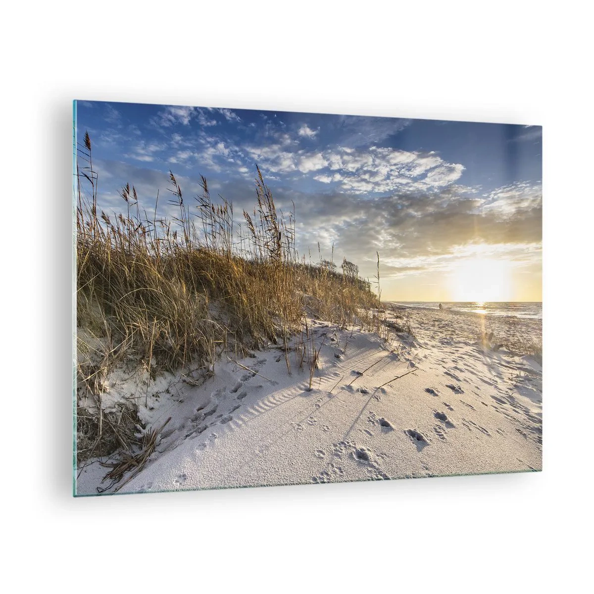 Billede på glas - Indbydelse til en vandretur - 70x50 cm