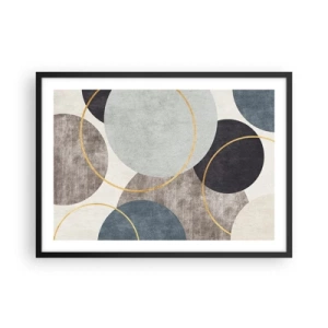 Plakat i sort ramme - Hjul efter hjul - 70x50 cm