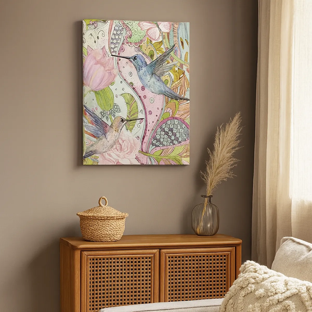 Lærredstryk - Billede på lærred - Forviklet i vinstokkene - 50x70 cm