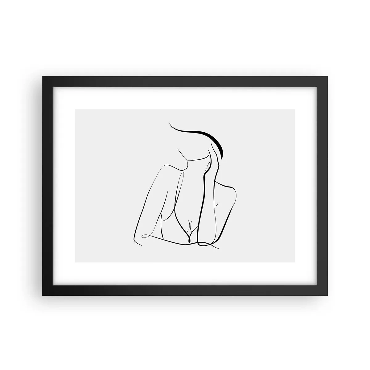 Plakat i sort ramme - På bølgen af en drøm - 40x30 cm