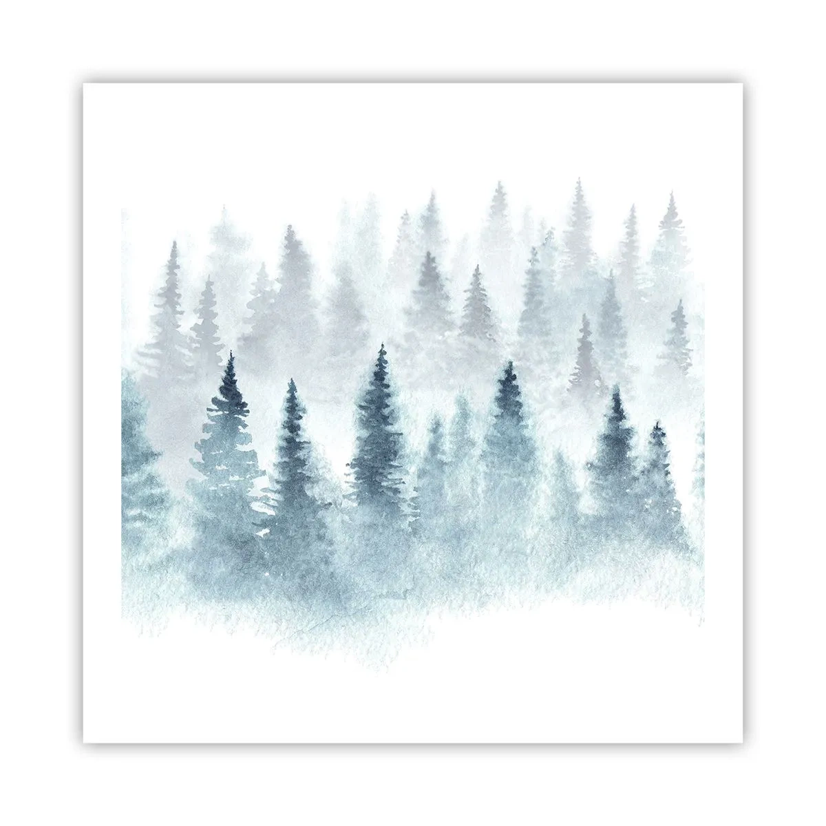 Plakat - Indhyllet i tåge - 60x60 cm
