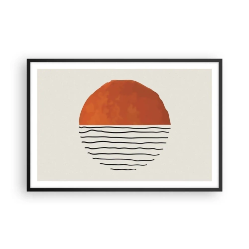Plakat i sort ramme - I en japansk atmosfære - 91x61 cm