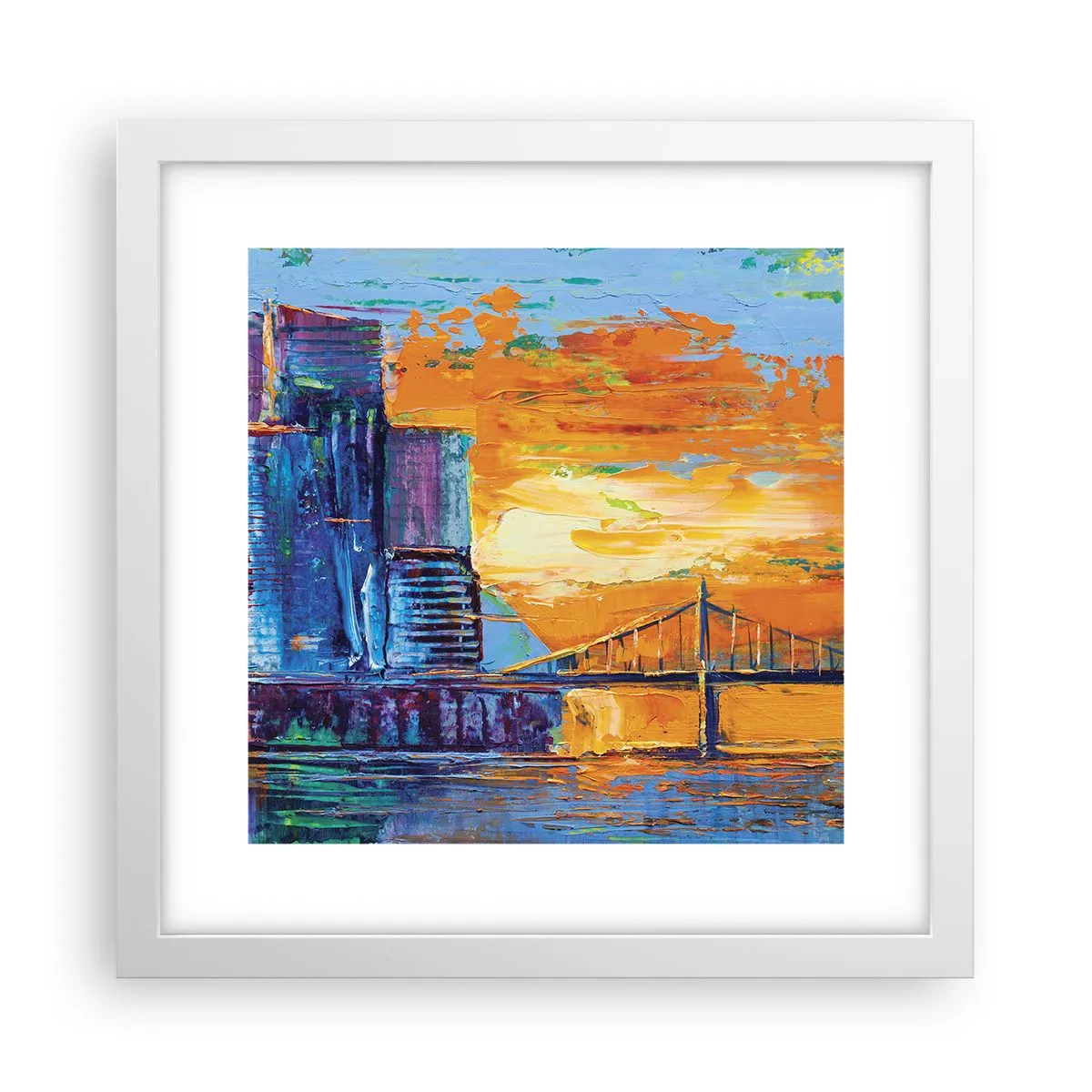 Plakat i hvid ramme - Kultur og natur - 30x30 cm