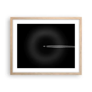 Plakat i ramme af lyst egetræ - Ind i en anden dimension - 50x40 cm