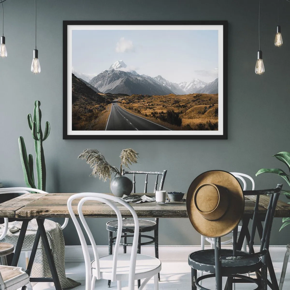 Plakat i sort ramme - Vejen til hjerte - 91x61 cm