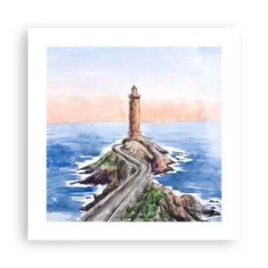 Plakat - Med front mod havet - 40x40 cm