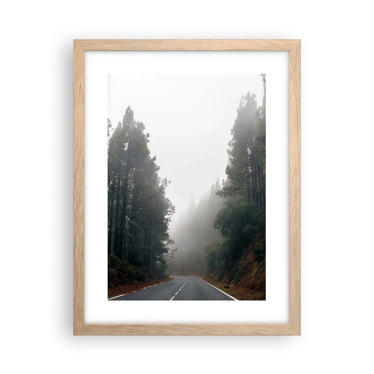 Plakat i ramme af lyst egetræ - En fortælling om en magisk skov - 30x40 cm