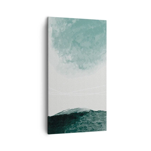 Lærredstryk - Billede på lærred - Et møde med tåge - 45x80 cm