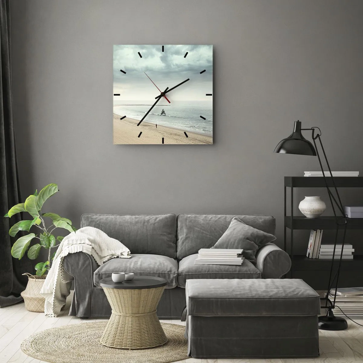 Vægur, Uret - På jagt efter fred - 40x40 cm