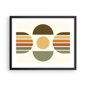 Plakat i sort ramme - I jordfarver - 50x40 cm