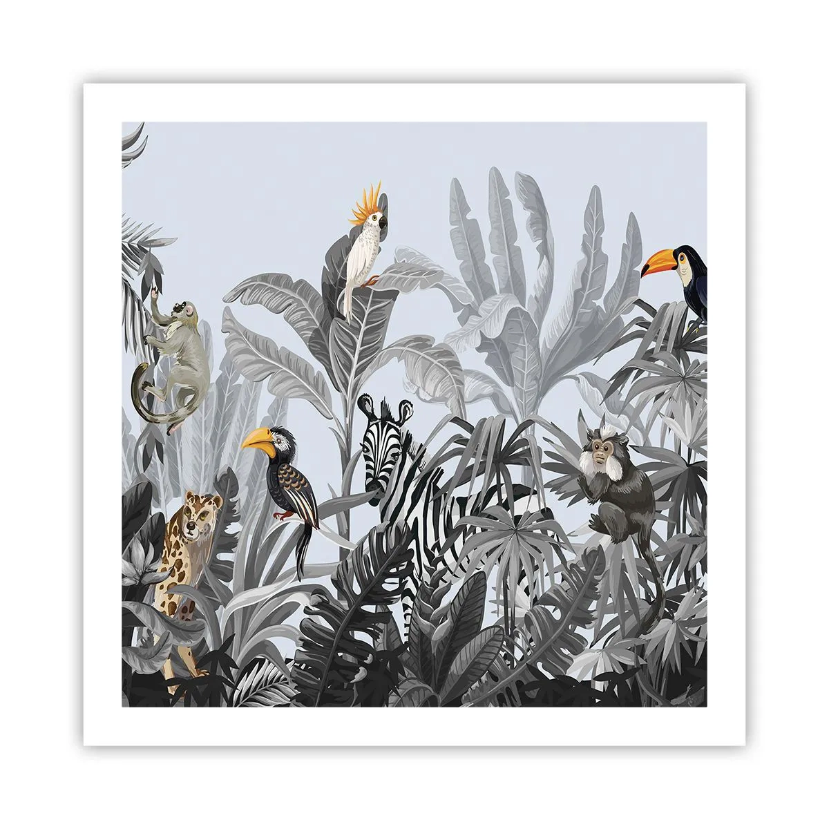 Plakat - En afrikansk fabel - 60x60 cm