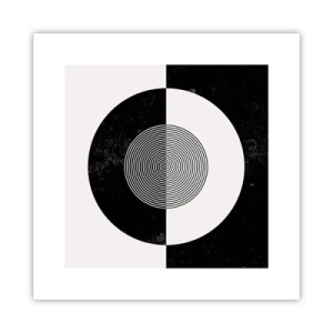 Plakat - Harmoni i sort og hvidt - 30x30 cm
