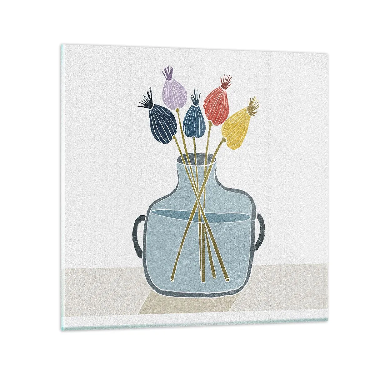 Billede på glas - Som et valmuefrø - 30x30 cm
