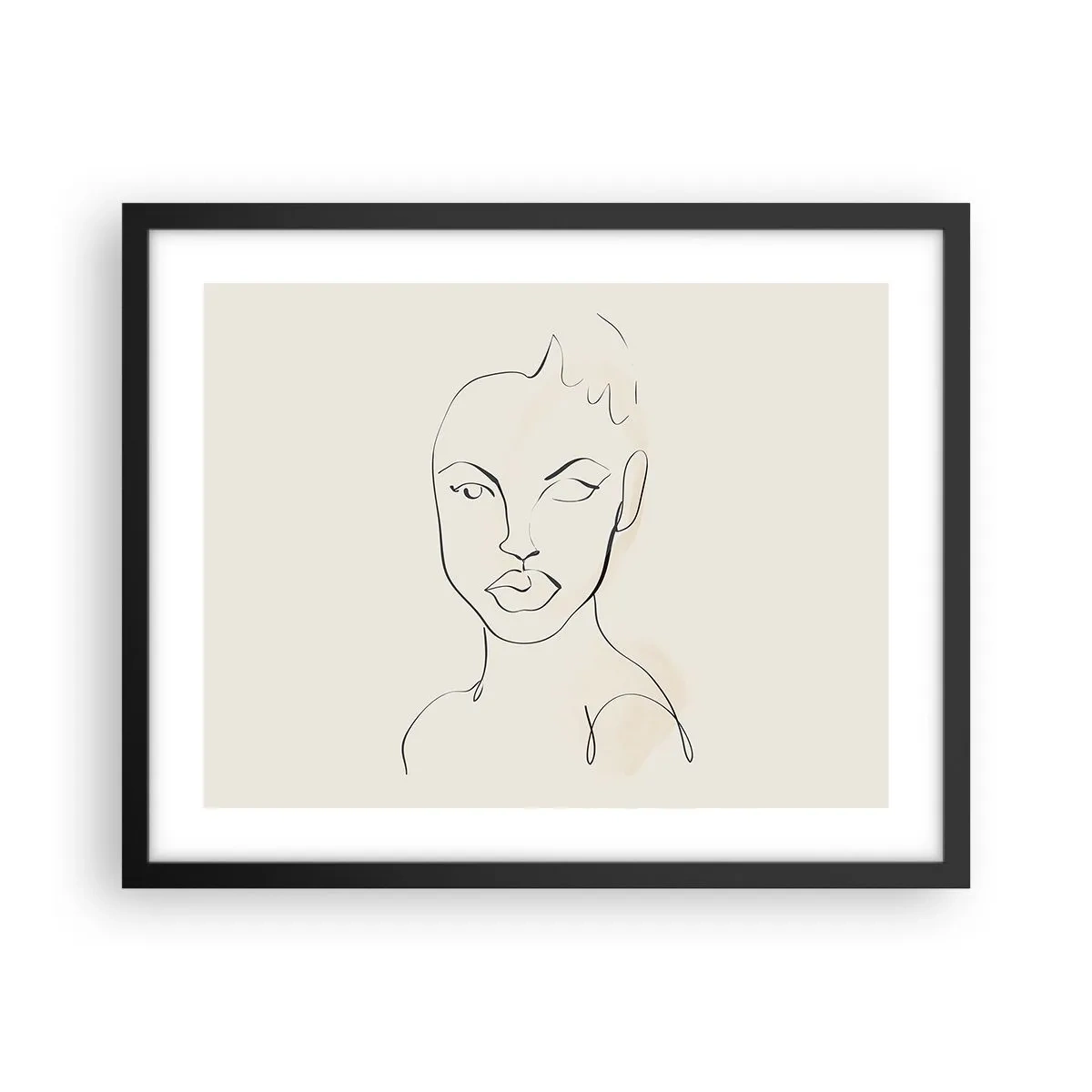 Plakat i sort ramme - Omrids af sensualitet - 50x40 cm