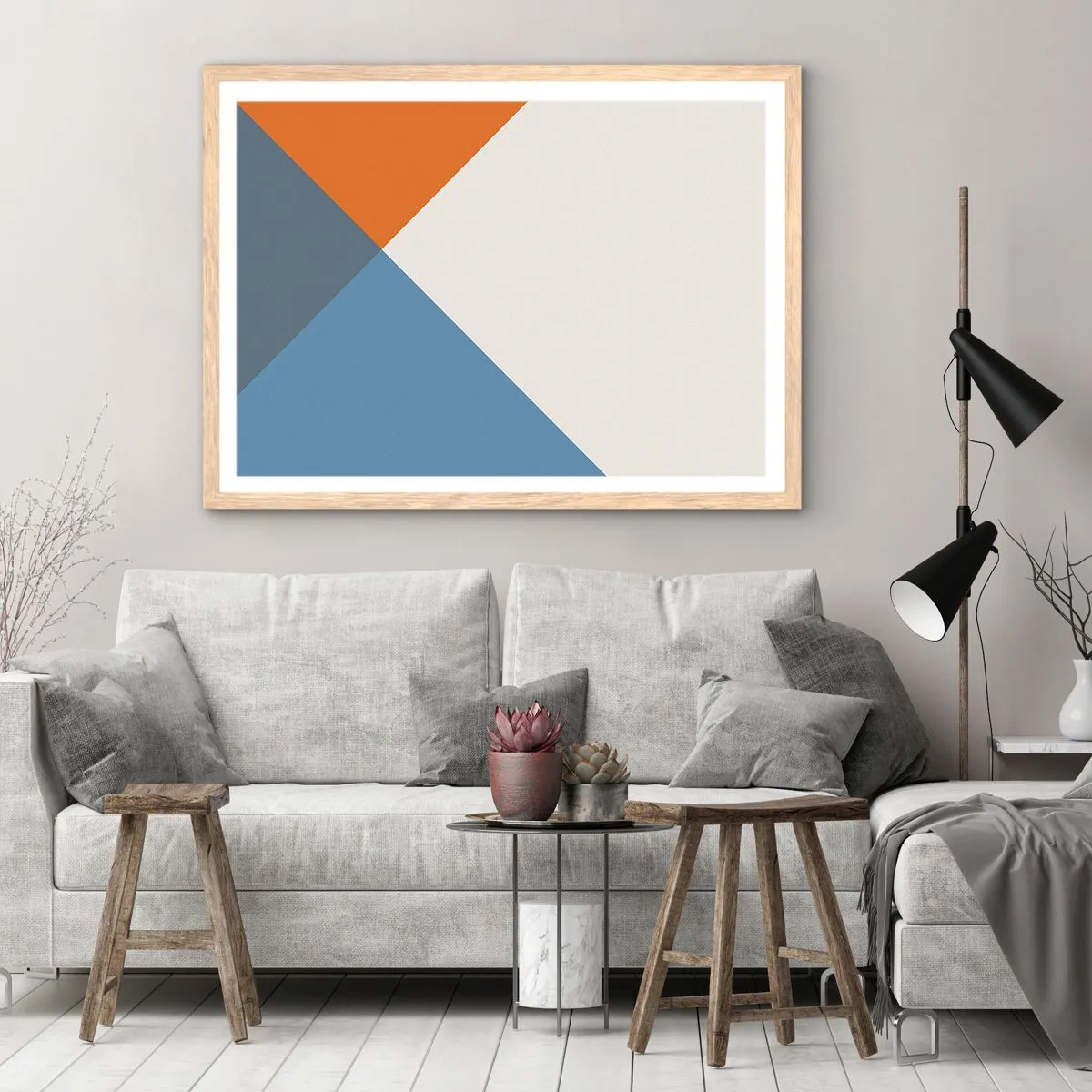 Plakat i ramme af lyst egetræ - Med hensyn til ... - 50x40 cm