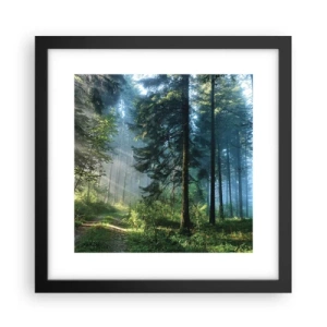 Plakat i sort ramme - Strålende om morgenen - 30x30 cm