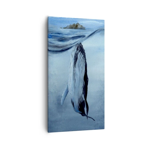 Lærredstryk - Billede på lærred - To verdener i nord - 55x100 cm