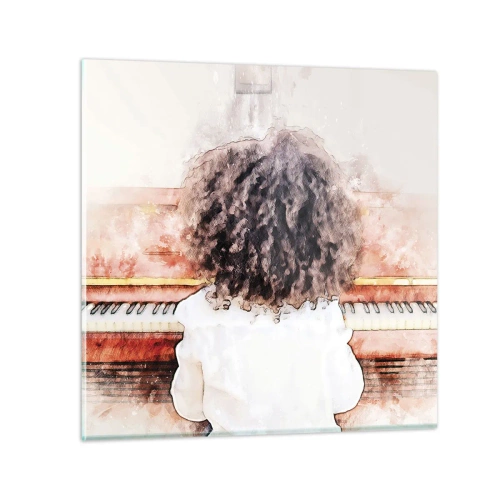 Billede på glas - i et ny verden - 40x40 cm