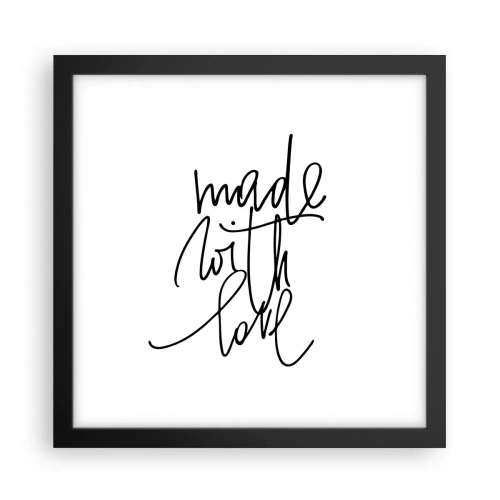 Plakat i sort ramme - Det bedste mærke - 30x30 cm