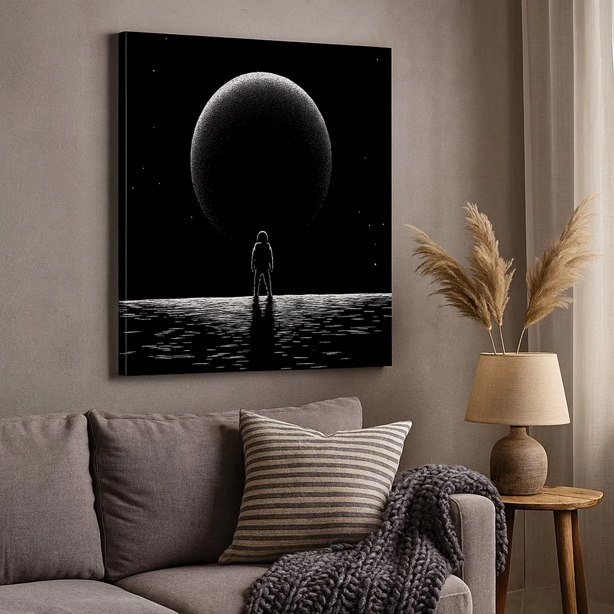 Lærredstryk - Billede på lærred - Ansigt til ansigt - 30x30 cm