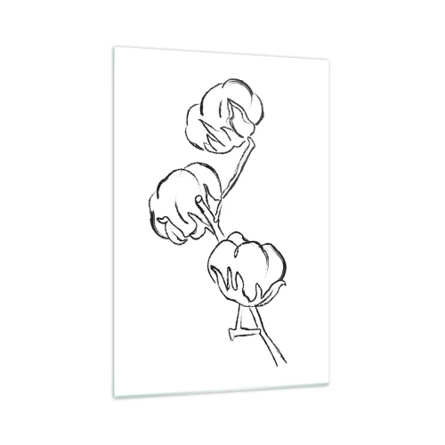 Billede på glas - Bomuld ned - 70x100 cm