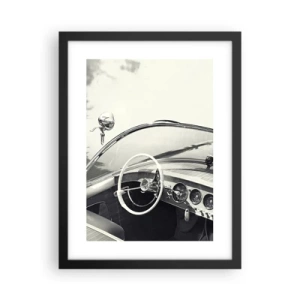 Plakat i sort ramme - Vejr for de rige - 30x40 cm