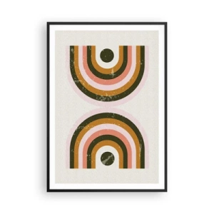 Plakat i sort ramme - Tvilling-abstraktion - 70x100 cm