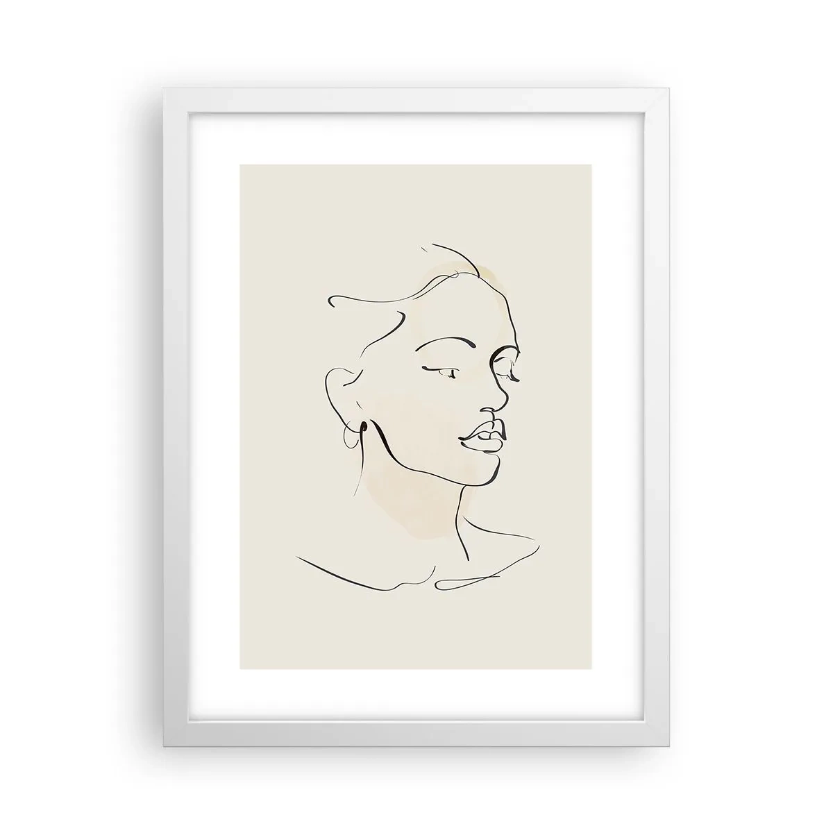 Plakat i hvid ramme - En bestemt linje - 30x40 cm