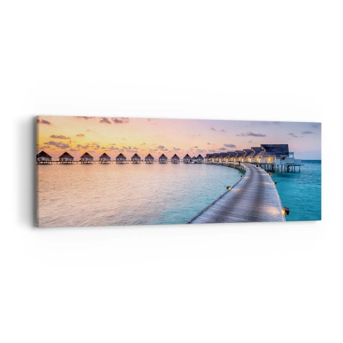 Lærredstryk - Billede på lærred - Ferie - tilbage til kilden - 90x30 cm