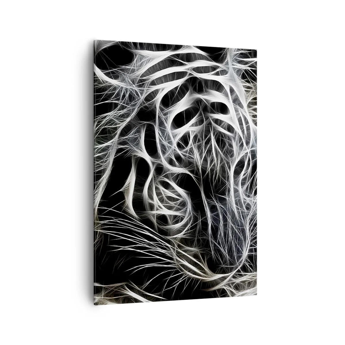 Lærredstryk - Billede på lærred - En undersøgelse af kattens lethed - 70x100 cm