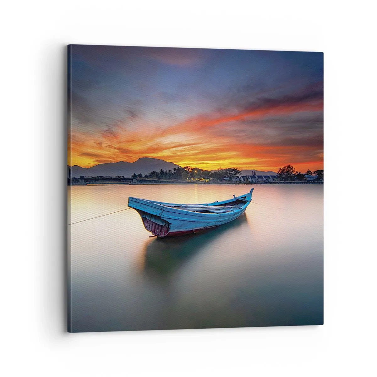 Lærredstryk - Billede på lærred - En god nat er på vej - 70x70 cm