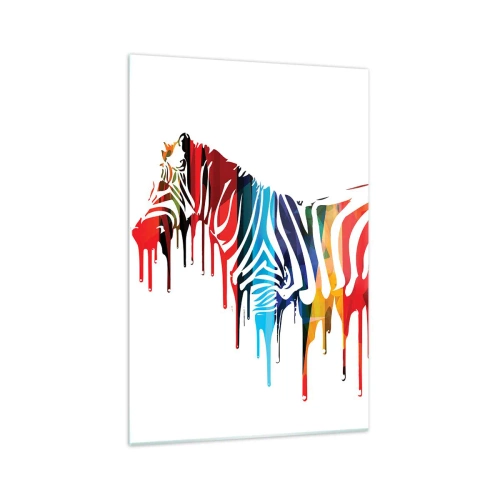 Billede på glas - Ikke kun sort og hvidt - 70x100 cm